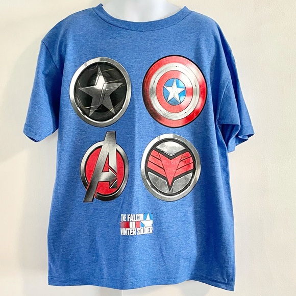 NEW Boy’s Marvel Falcon and Winter Soldier Tee - Picture 2 of 9